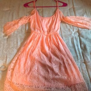 Salmon dress, short